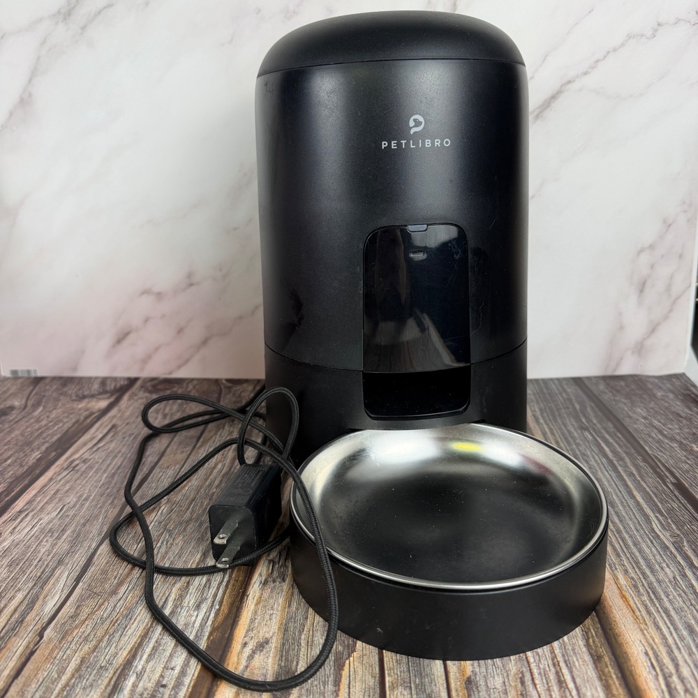 PETLIBRO Automatic Pet Feeder Granary Cats and Dogs Black Stainless Steel Bowl
